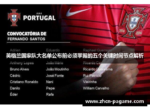 英格兰国家队大名单公布前必须掌握的五个关键时间节点解析